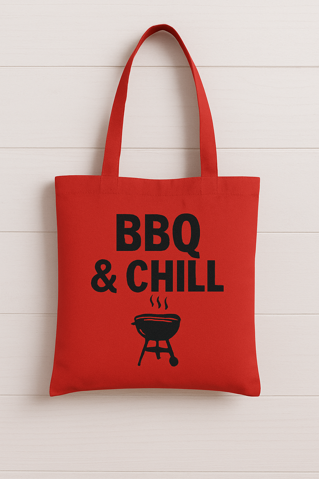 “BBQ & CHILL” Cotton Tote Bag – Fire Up Your Style!