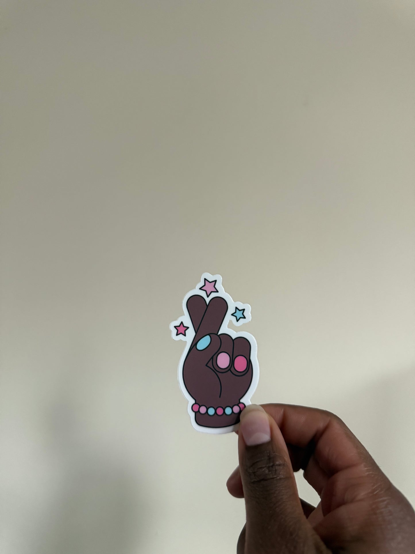 Fingers Crossed Sticker