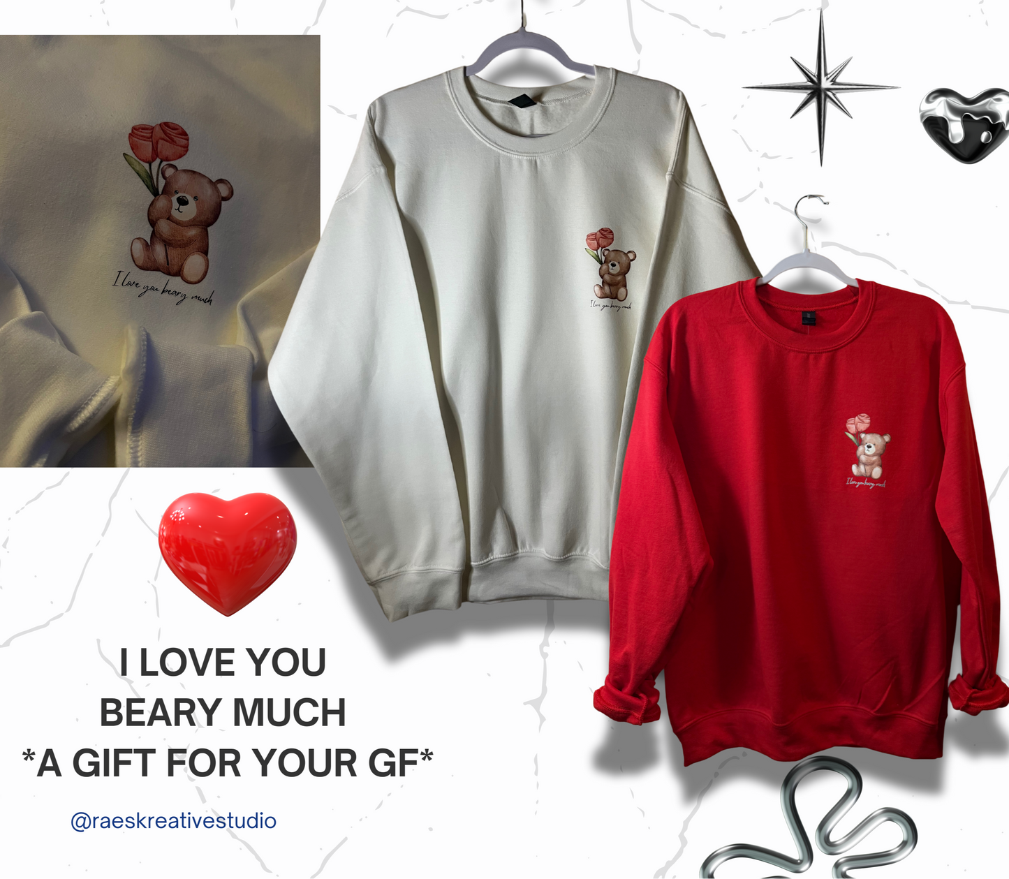 I Love You Beary Much Cozy Crewneck